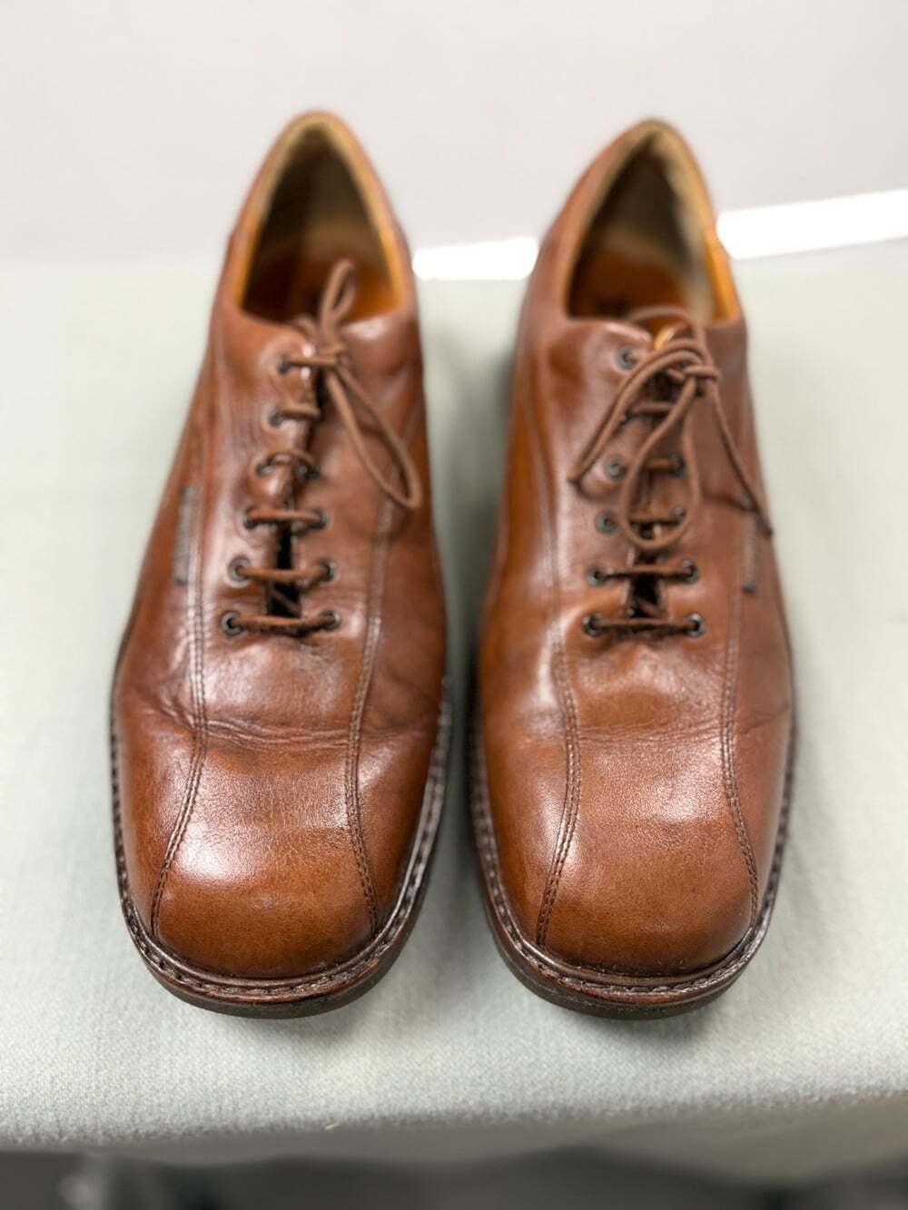 Mephisto Men's Brown Genuine Leather Goodyear Welt Air-Relax Oxford Shoes Size 1